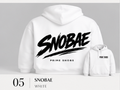 Snobae hoodie Gildan 18500 style back design and front chest branding
