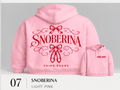 Snoberina hoodie Gildan 18500 style back design and front chest branding