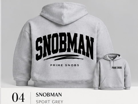 Snobman hoodie Gildan 18500 style back design and front chest branding